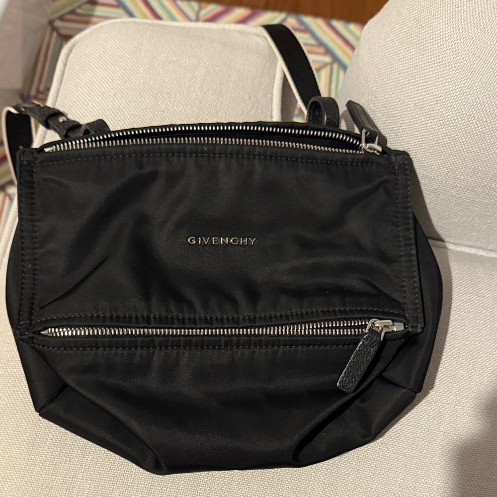 GIVENCHY Black Nylon Shoulder Bag AUTHENTIC